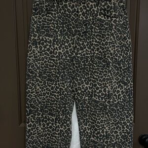 Boheme Leopard Print Midi Skirt - Black and Tan